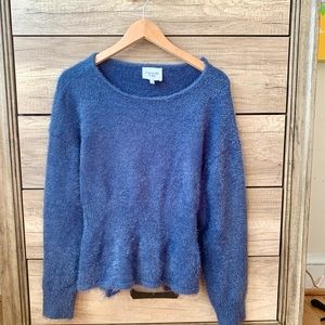 Peplum blue eyelash sweater